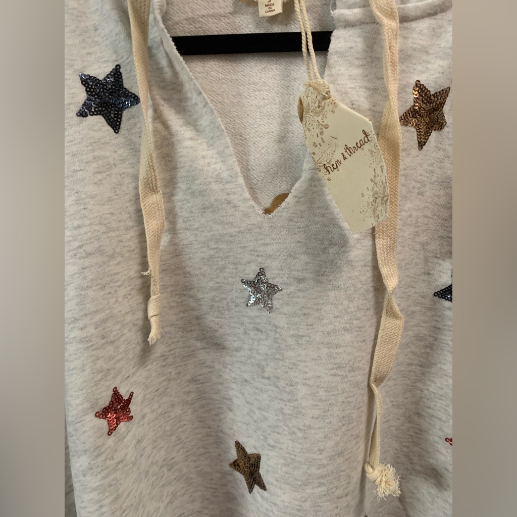 Sequins Star Pullover Nwt